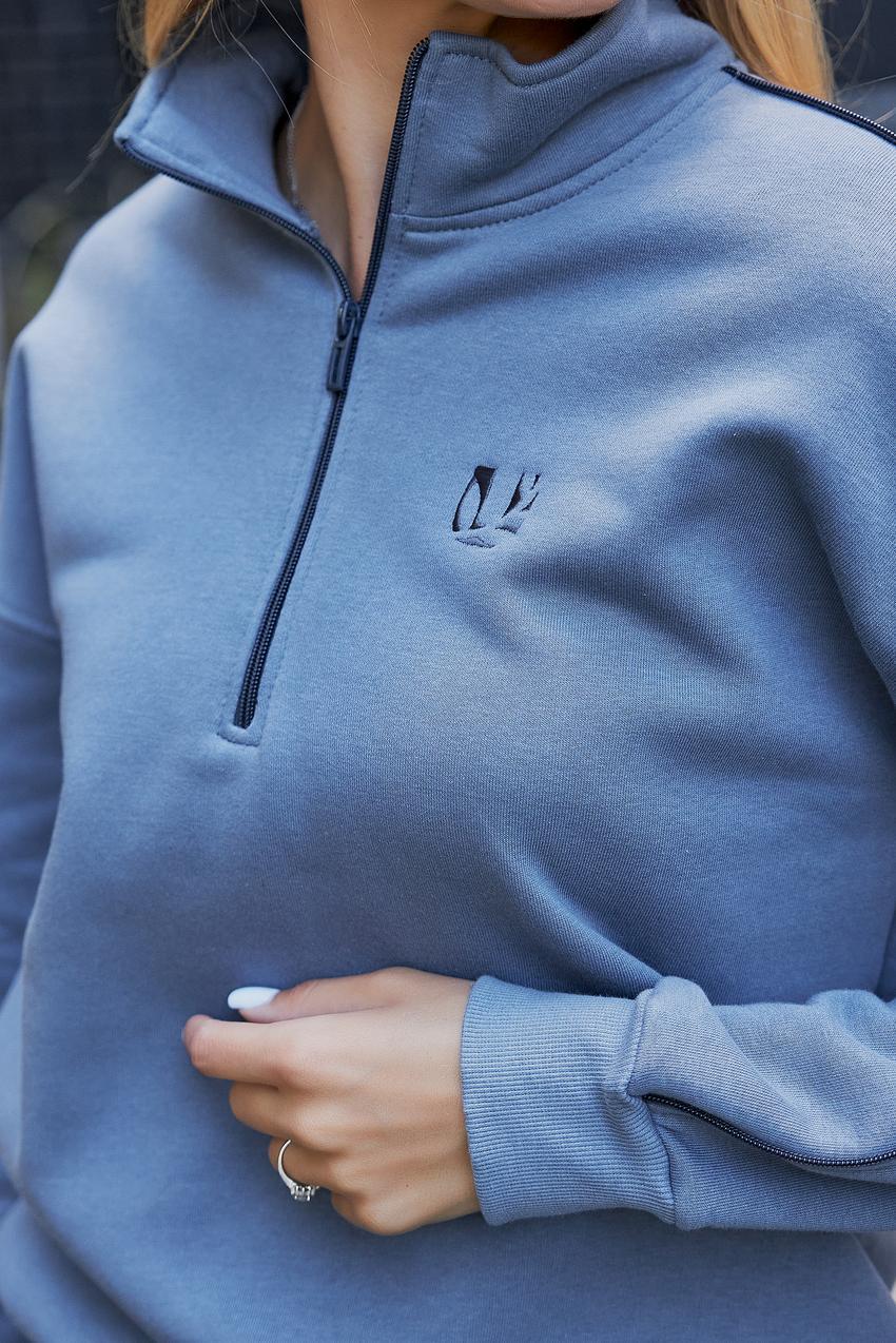 Кофта женская М196.4К с начесом XXL Серый (979-1-64) - фото 2 Кофта женская М196.4К с начесом XXL Серый (979-1-64) - фото 2