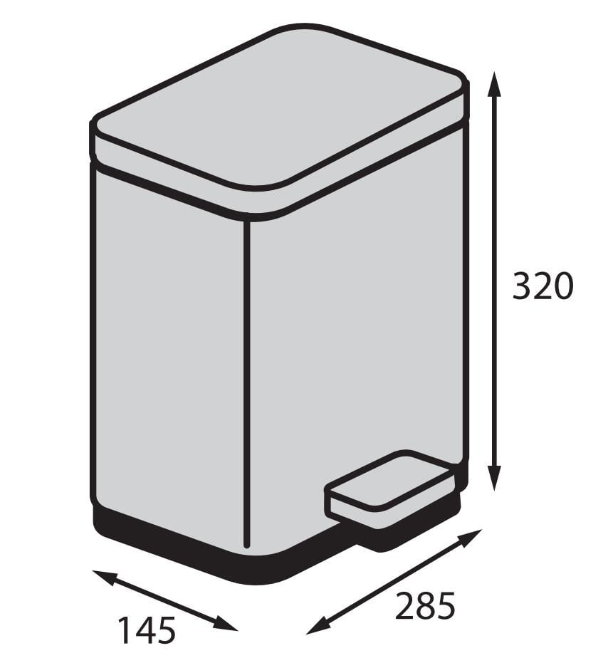 Відро для сміття з плавним закриттям Koer TC-010306-02 прямокутне 6 л Нержавіюча сталь (KR5600) - фото 8 Відро для сміття з плавним закриттям Koer TC-010306-02 прямокутне 6 л Нержавіюча сталь (KR5600) - фото 8