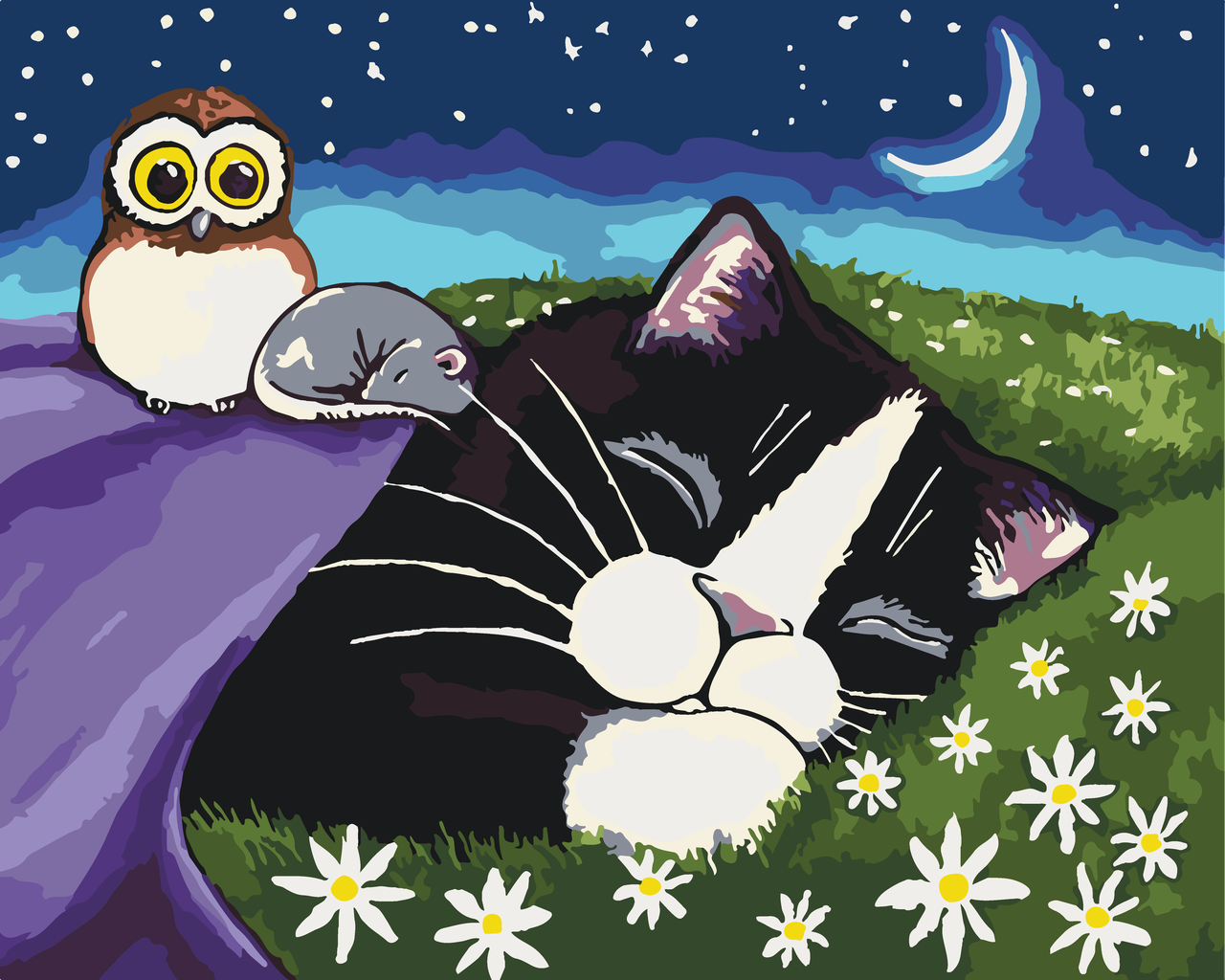 Картина по номерам Идейка Спящие малыши 40x50 см (skl-КНО4048)