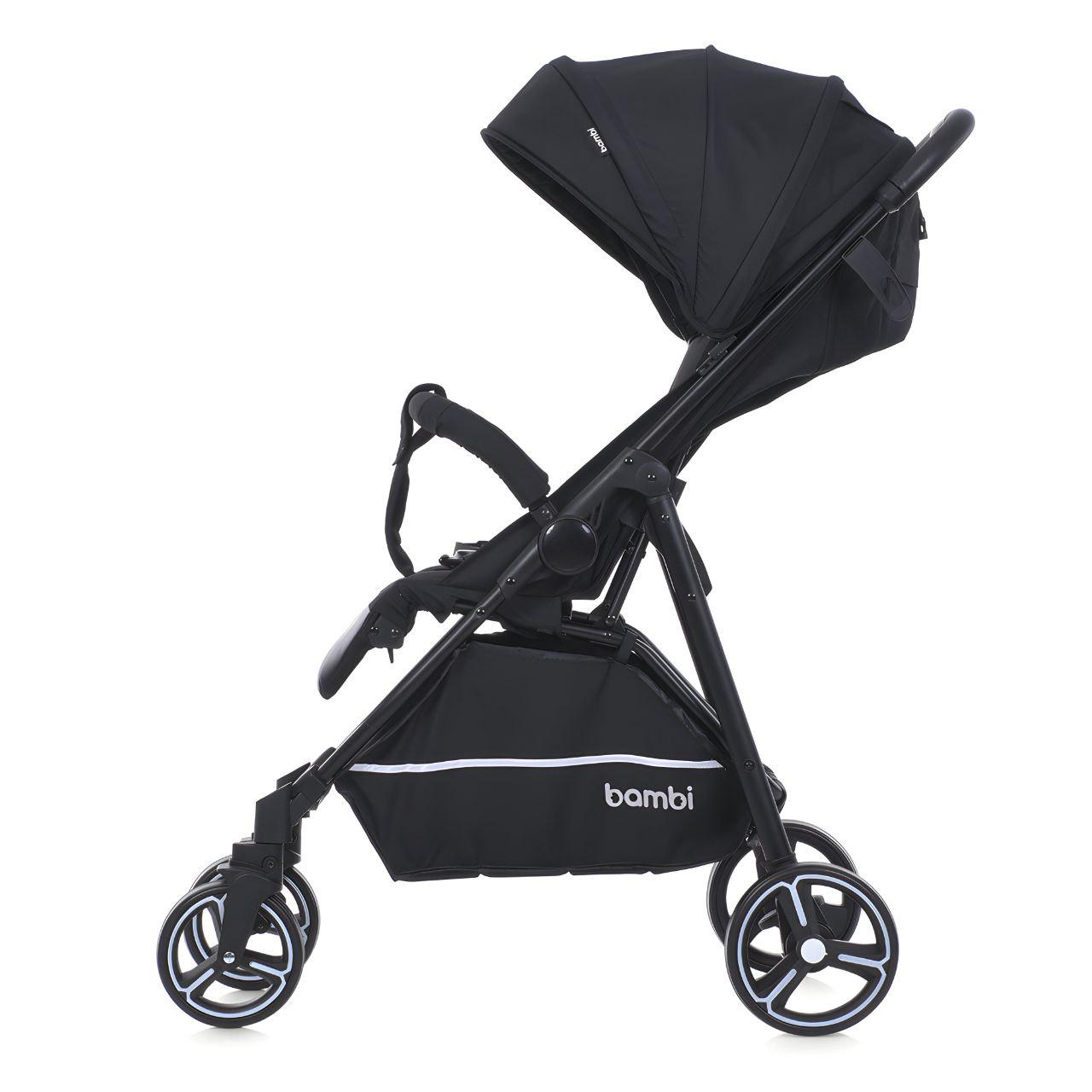 Коляска-книжка прогулочная Bambi M 4249-2 максимальная нагрузка до 25 кг Black Matt (24041462) - фото 3