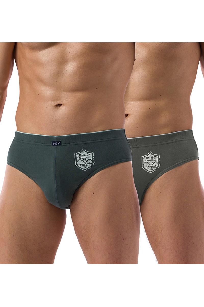 Трусы слип Key р. 50/L Зеленый/Оливковый (75196)