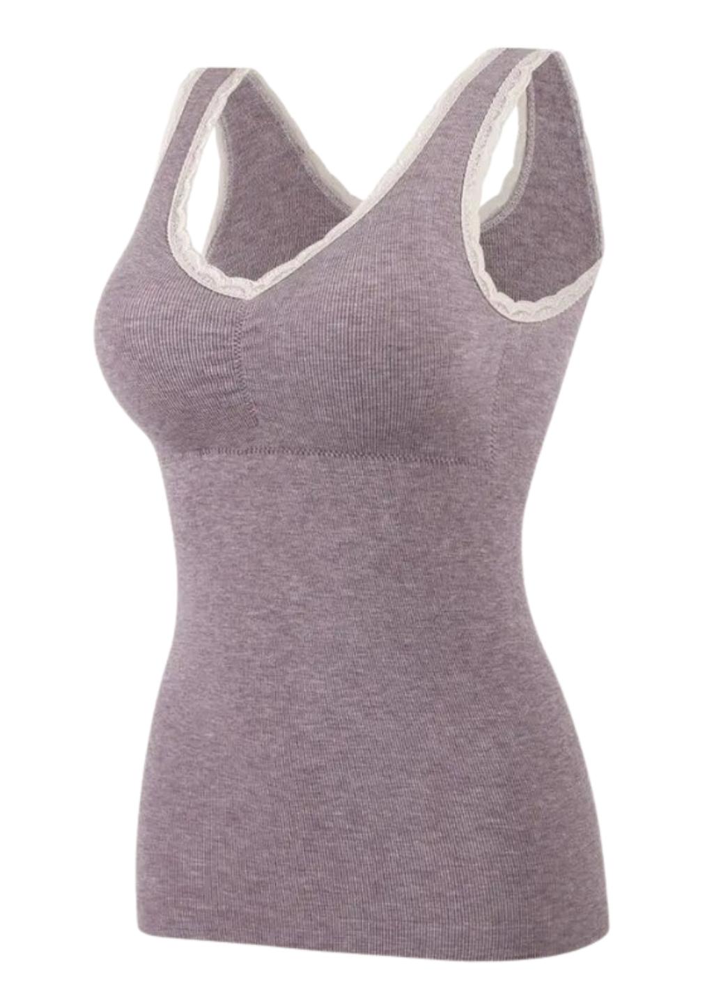 Майка женская флисовая Warm Comfort с вкладышами One size Сливовой (1986-42-01) - фото 5 Майка женская флисовая Warm Comfort с вкладышами One size Сливовой (1986-42-01) - фото 5