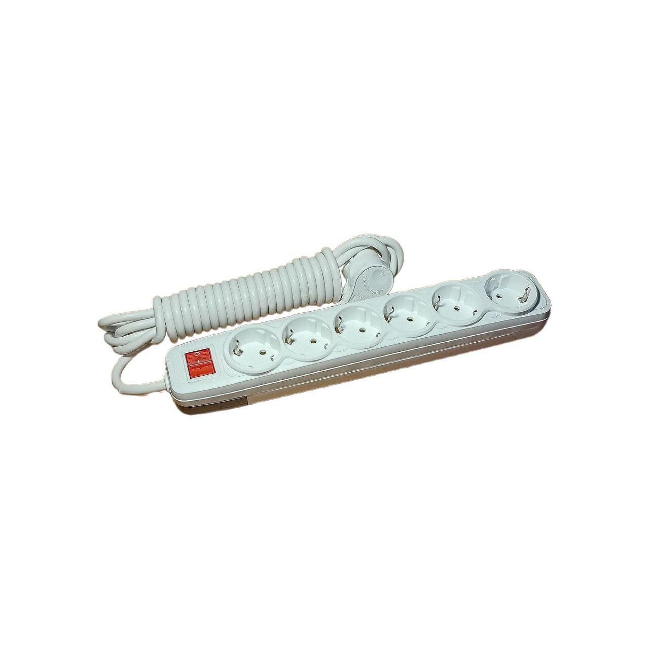 Удлинитель Sokol 6 розеток с заземлением и выключатель 5 м (7.5.1.165695) - фото 2