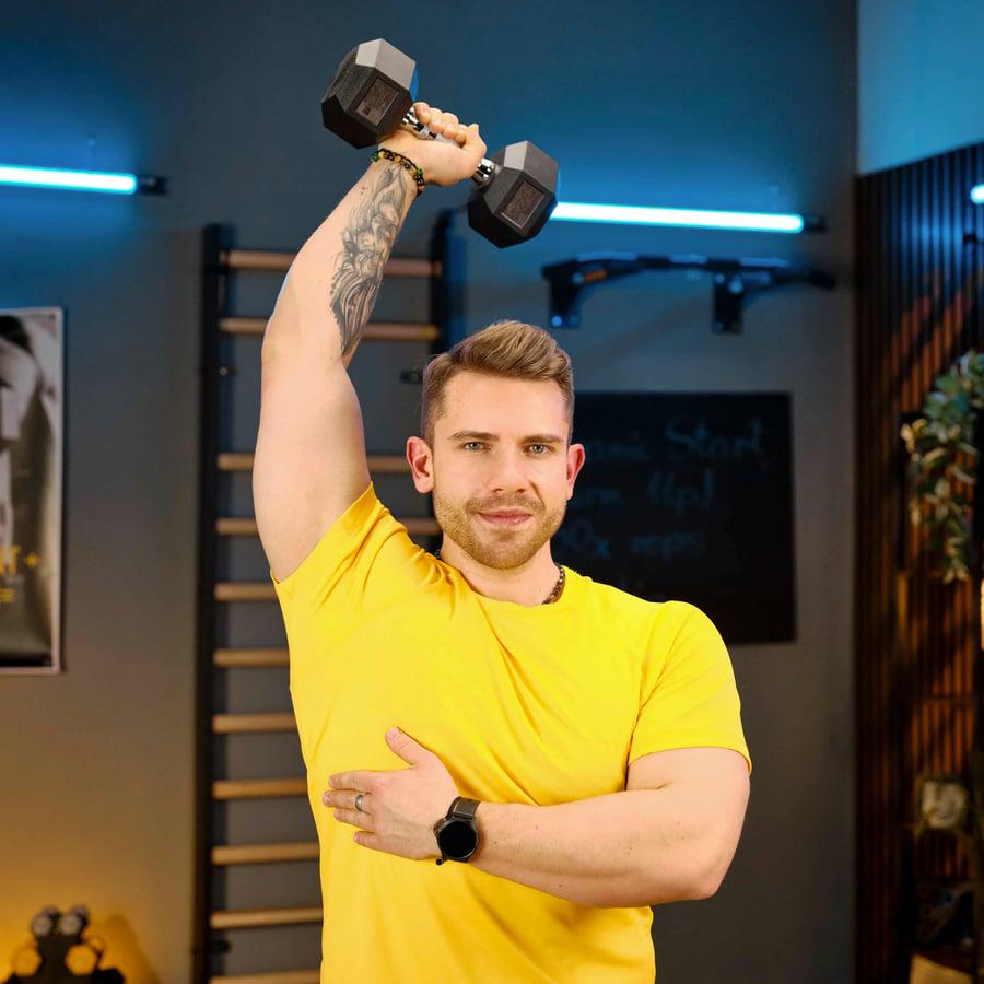 Гантеля шестигранная прорезиненная TREX Sport TX-025RD 2,5 кг (5186) - фото 10