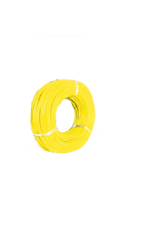 Кабель 22AWG провод медь в силиконовой изоляции многожильный 1 м 0,3 мм2 Желтый