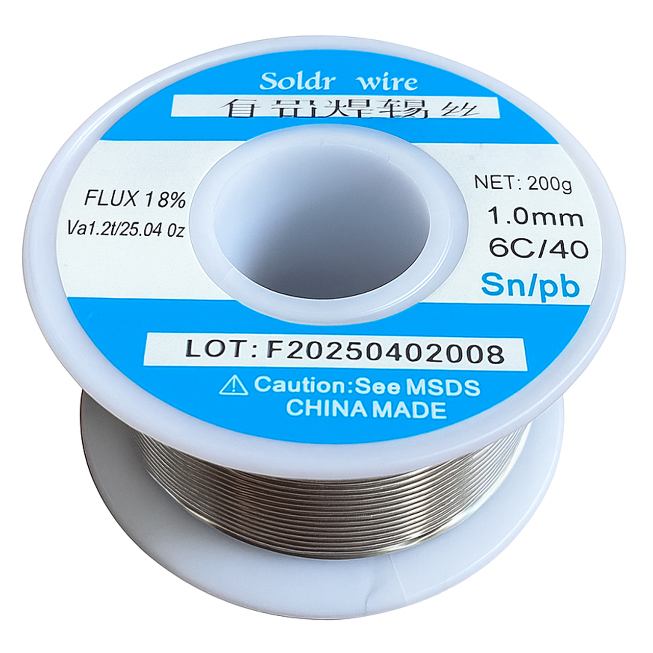 Олово для пайки с флюсом припой Sn60Pb40 1 мм 200 г (1801395) Олово для пайки с флюсом припой Sn60Pb40 1 мм 200 г (1801395)