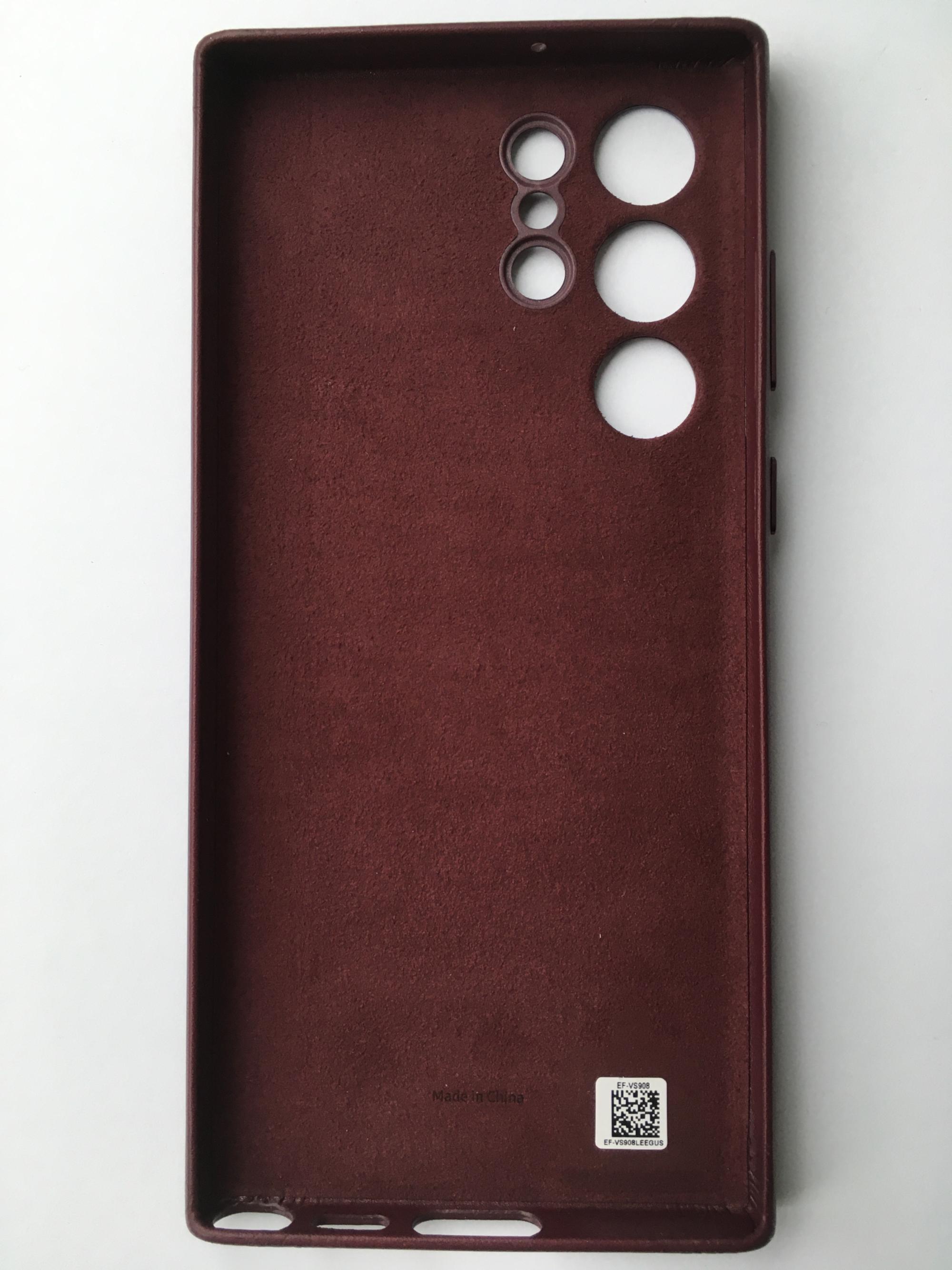 Чехол кожаный противоударный Official Leather Cover EF-VS908LEEGRU для Samsung Galaxy S22 Ultra (6.8") Burgundy - фото 8