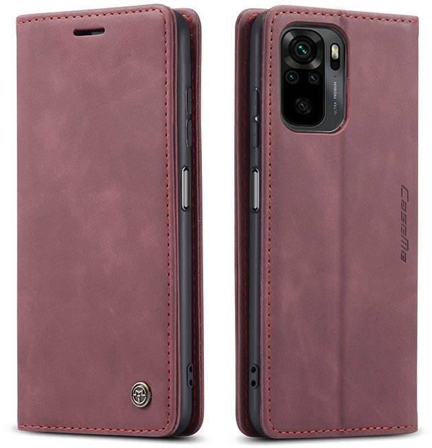 Чехол книжка с магнитом CaseMe на Xiaomi Redmi Note 10S Wine (21906-42)