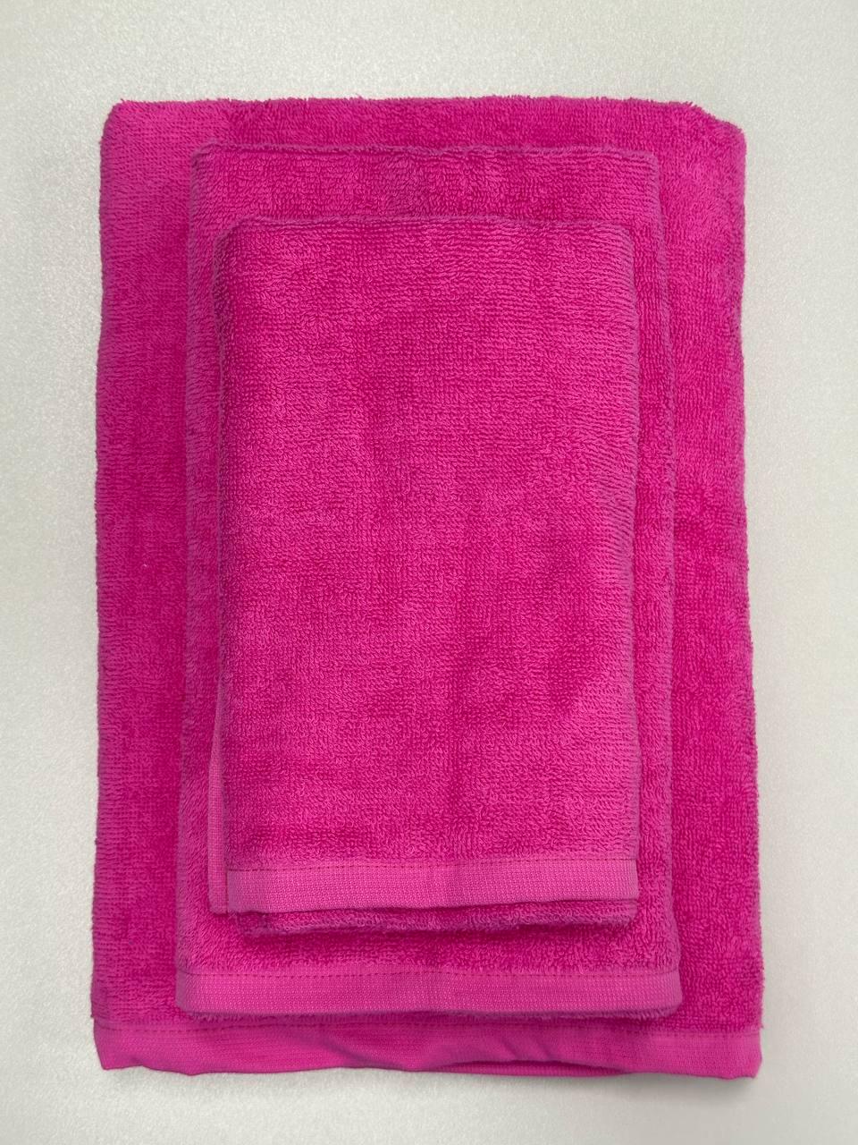 Комплект рушників 40х70/50х90/70х140 см 400 г/м2 Рожевий (14163716) - фото 2