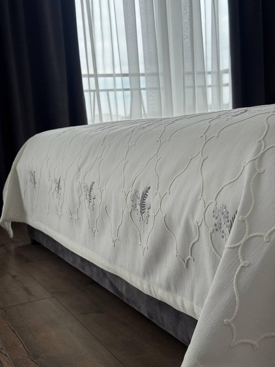 Покрывало Барокко №7 хлопок 200х250 см Молочный (55677-7-200x250cm) - фото 8