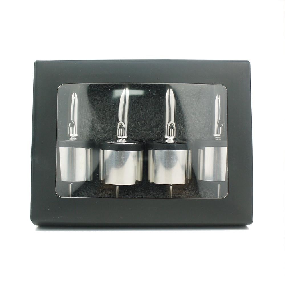 Набор гейзеров New Style Bar House pourer металлический 4 шт. Серебристый - фото 2 Набор гейзеров New Style Bar House pourer металлический 4 шт. Серебристый - фото 2