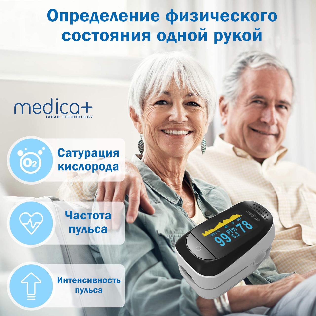 Пульсоксиметр MEDICA+ Cardio Control 7.0 на палец с OLED дисплеем Бело-Черный - фото 7