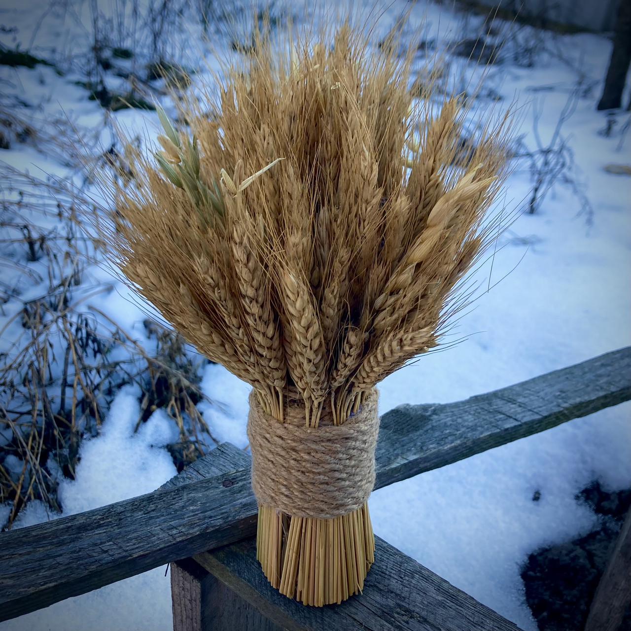 Рождественский дидух из ржаных колосьев и льна 20 см (1893301596) - фото 7 Рождественский дидух из ржаных колосьев и льна 20 см (1893301596) - фото 7