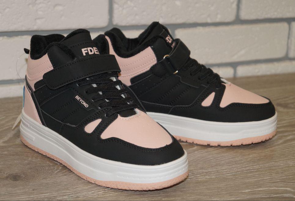 Хайтопы зимние детские BBT.KIDS р. 32 20 см Розовый/Черный (31338-32)