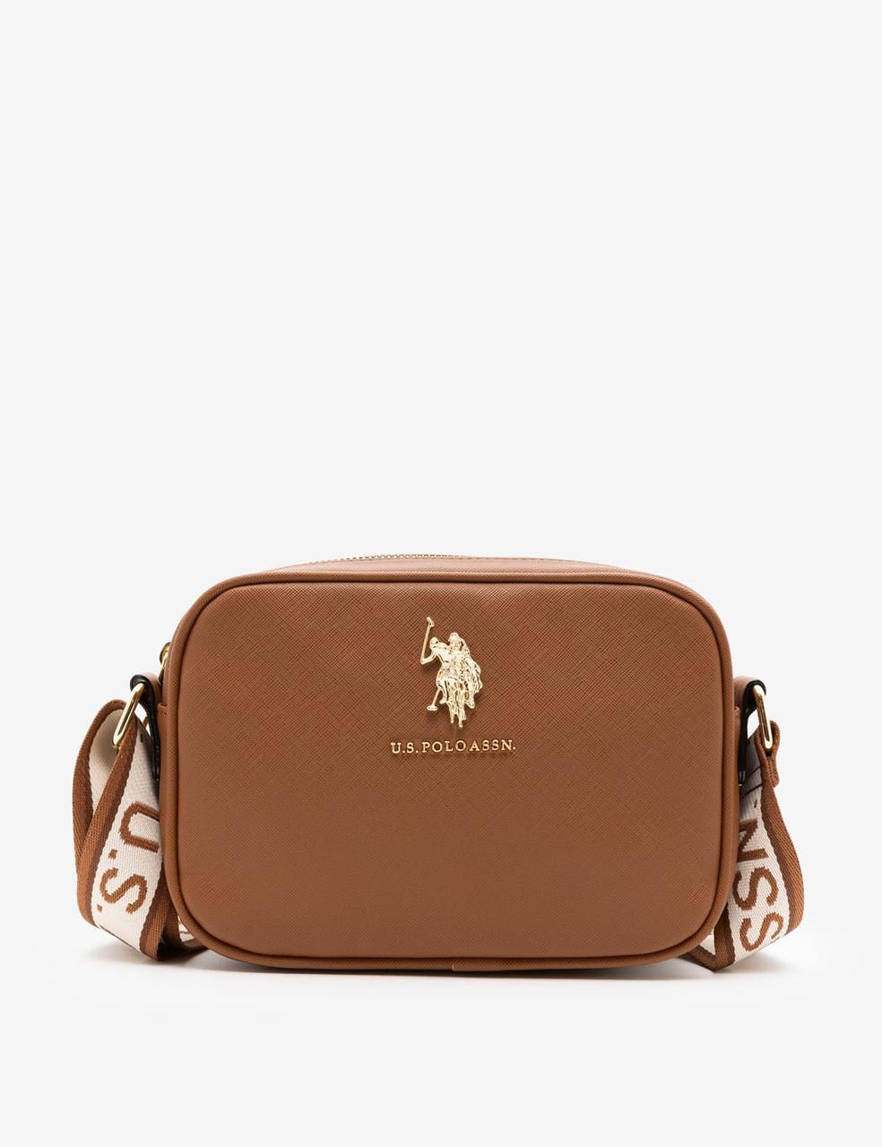 Жіноча сумка кросбоді U.S. Polo ASSN COGNAC (2287191157)
