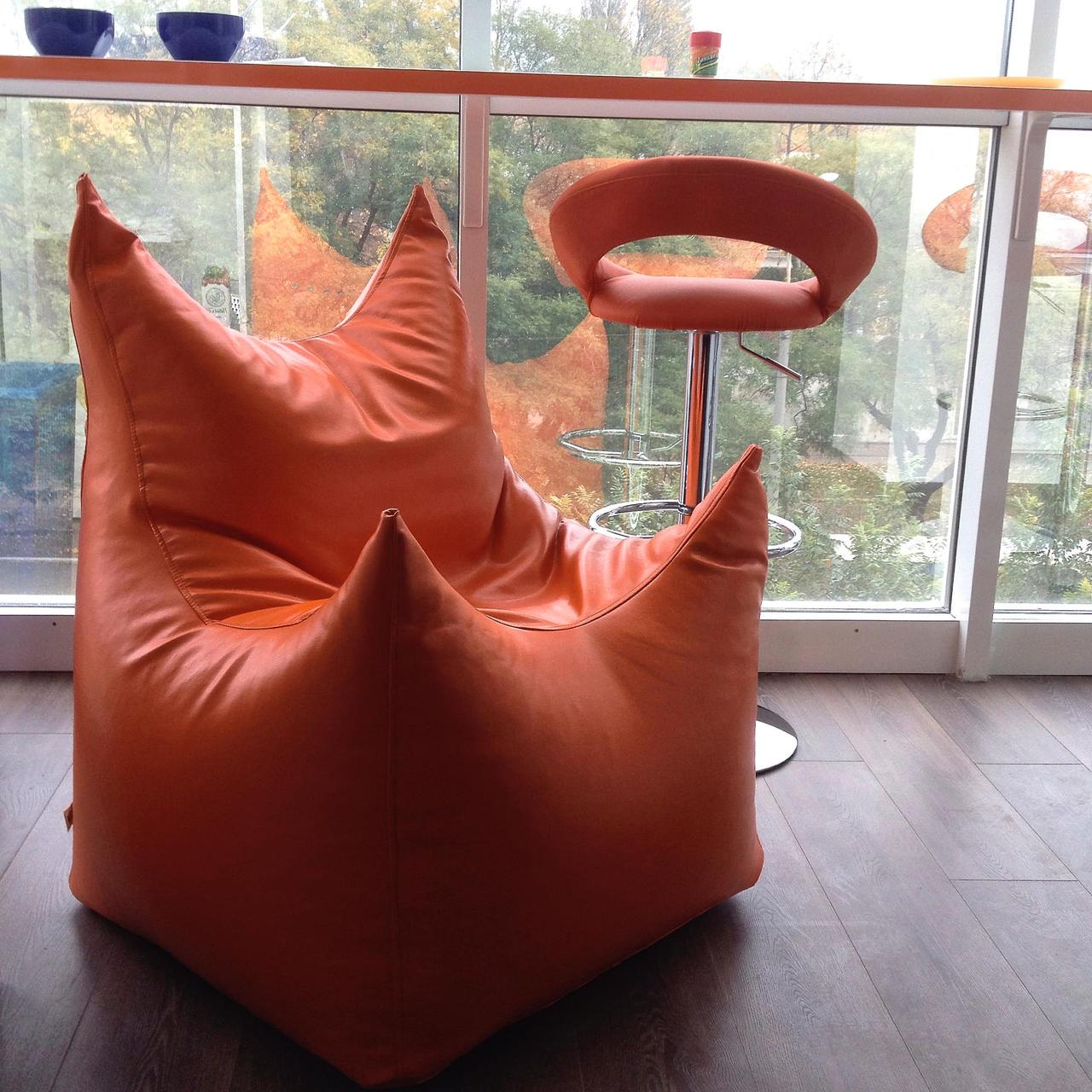 Кресло мешок BIG YETI Gothic-105 80x90 см ткань кожзаменитель Оранжевый (1402925746) - фото 2 Кресло мешок BIG YETI Gothic-105 80x90 см ткань кожзаменитель Оранжевый (1402925746) - фото 2