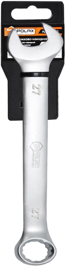 Ключ рожково-накидний Polax CrV DIN 3113 Satin finish 27 мм (25-051) Ключ рожково-накидний Polax CrV DIN 3113 Satin finish 27 мм (25-051)