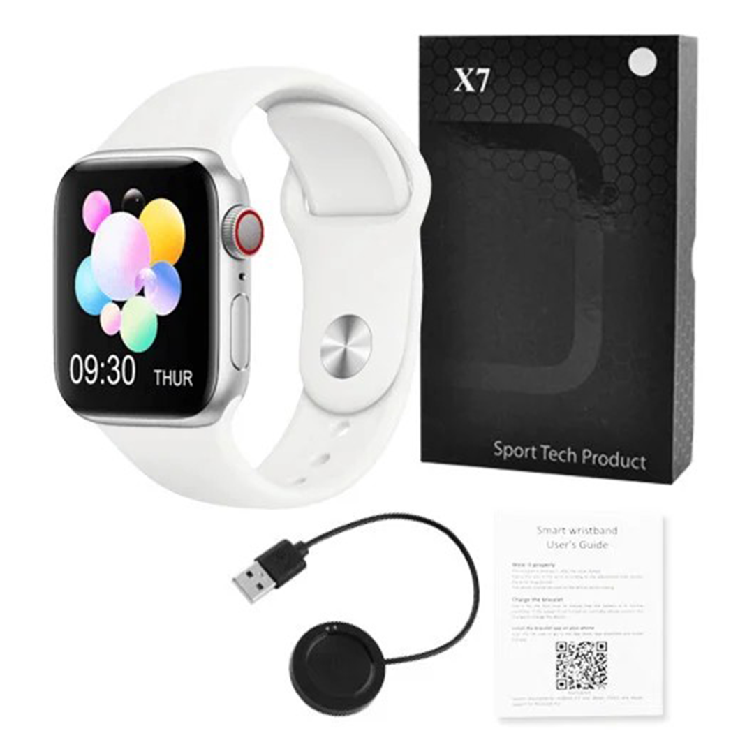 Смарт-часы IWO X7 с шагомером/тонометром/пульсометром Белый - фото 3 Смарт-часы IWO X7 с шагомером/тонометром/пульсометром Белый - фото 3