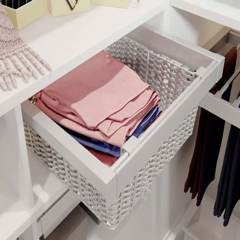 Корзина для белья из ротанга GTV Elite с дотягом полного выдвижения 900 мм Белый (WG-KOSZR90-10)