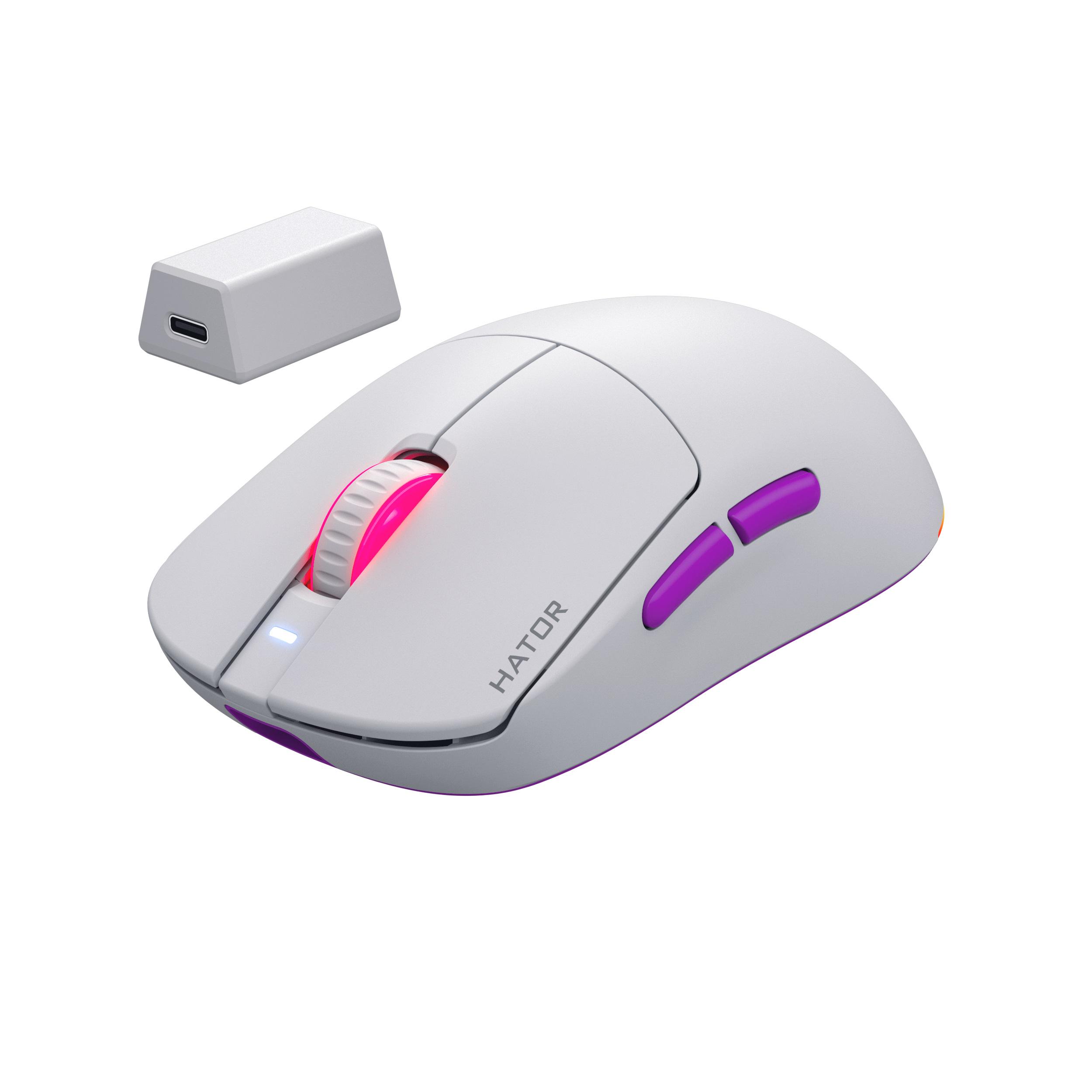 Мышка игровая Hator Quasar 3 Ultra 8K беспроводная оптическая 30000 dpi аккумуляторная Белый (629365) - фото 3 Мышка игровая Hator Quasar 3 Ultra 8K беспроводная оптическая 30000 dpi аккумуляторная Белый (629365) - фото 3