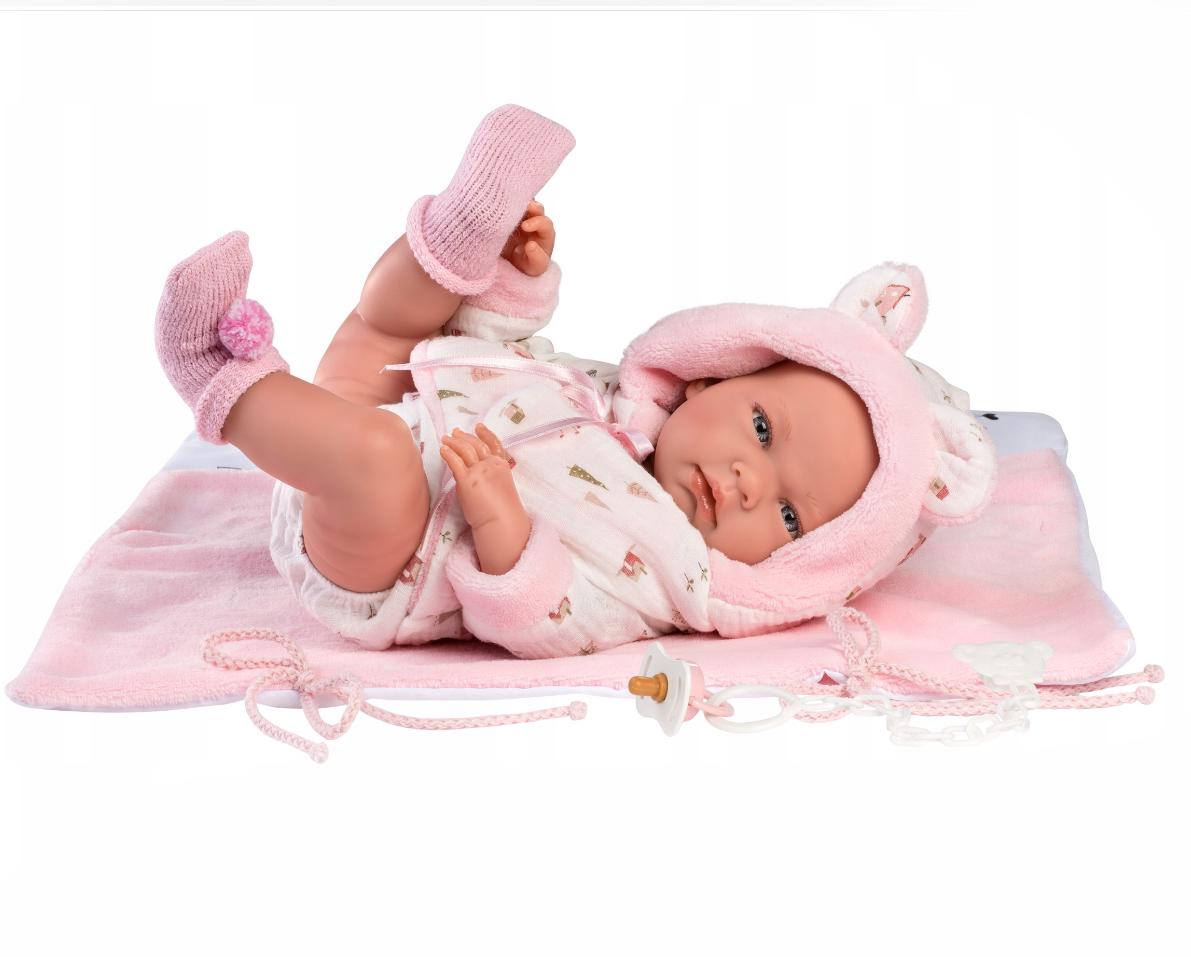 Кукла с пустышкой и пледом Llorens Люсия Новорожденный пупс 40 см (2098)