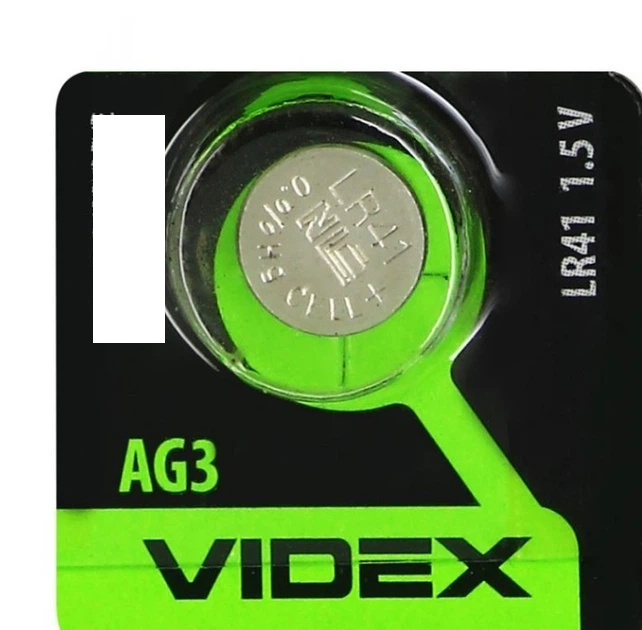 Батарейка часовая Videx AG 3/LR41 1 шт. (105)