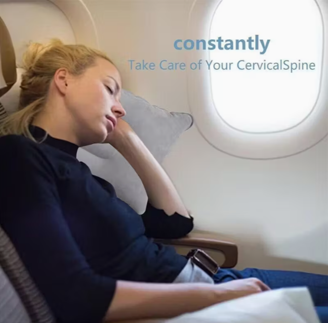 Подушка надувна для кемпінгу і в дорогу Синій (1401/2) - фото 8