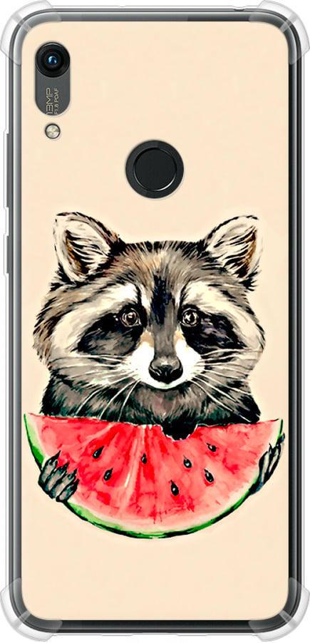 Чехол на Huawei Honor 8A Енотик с арбузом (4605sp-1635-42517)