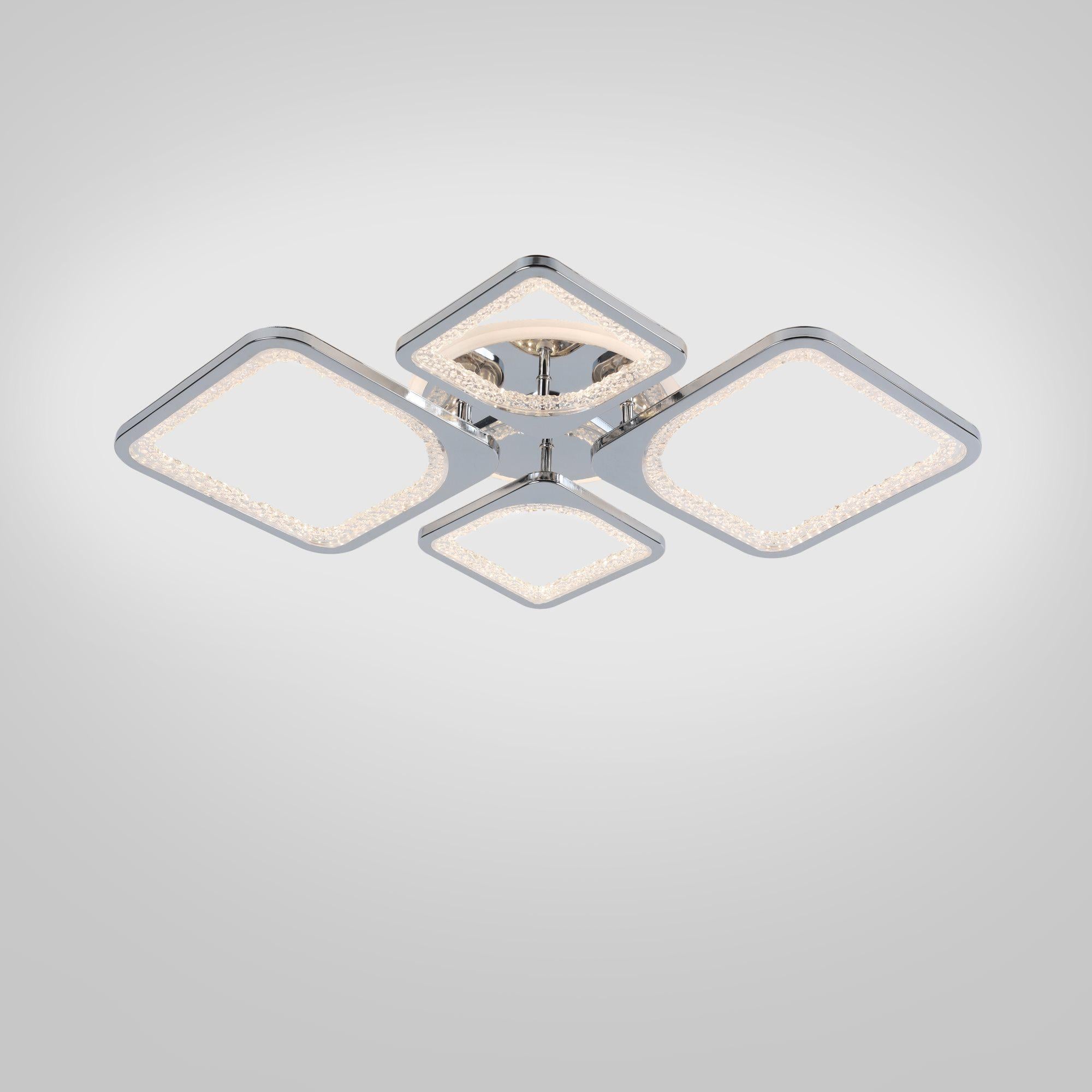 Люстра светодиодная акриловая с led подсветкой Valeso V K39759-2+2+1 TL CR с пультом (35019887)