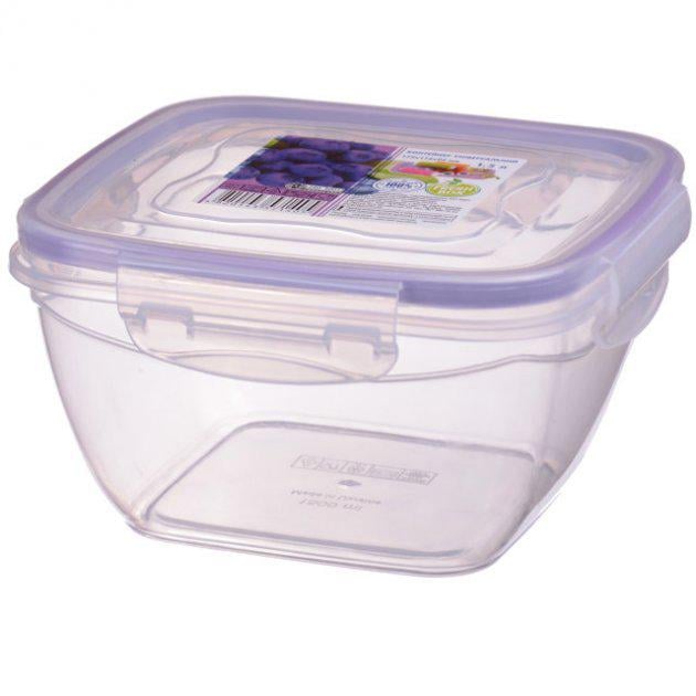 Контейнер пластиковый герметичный квадратный 1,5 л (11-12-40026)