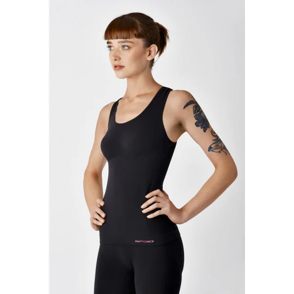 Спортивная майка женская Spaio Fitness W01 S/M Черный (5901282309575)