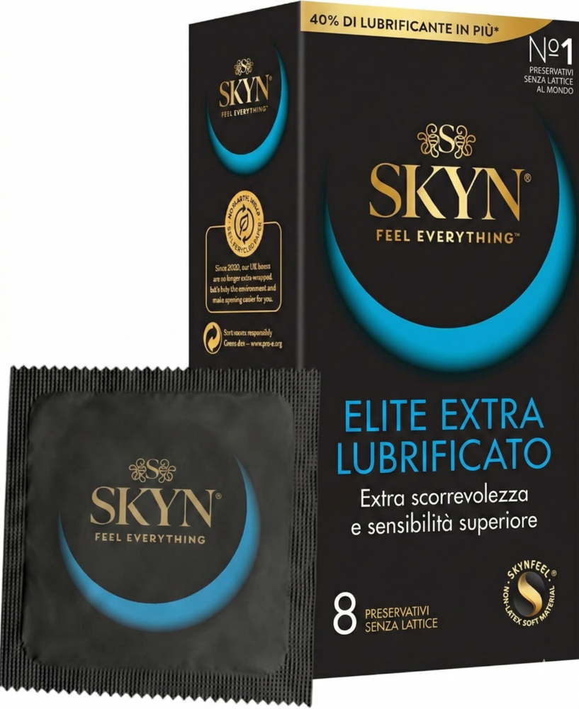 Презервативы Skyn Elite Extra Lube тонкие с двойным количеством смазки безлатексные 8 шт. - фото 2