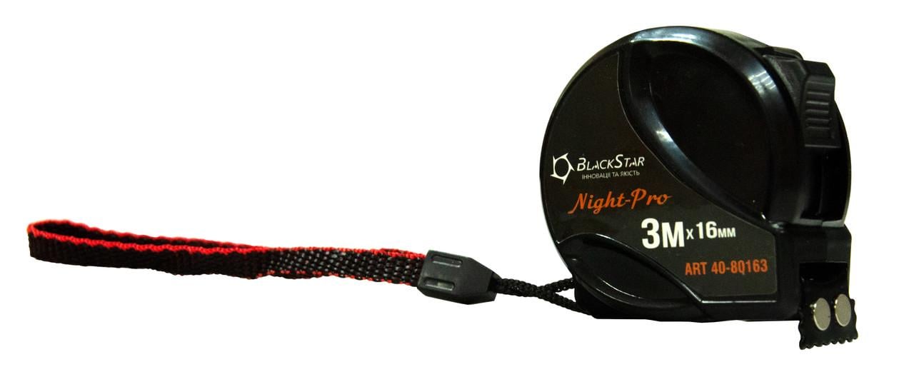 Рулетка Blackstar Night-PRO 3 м/16 мм (40-80163)