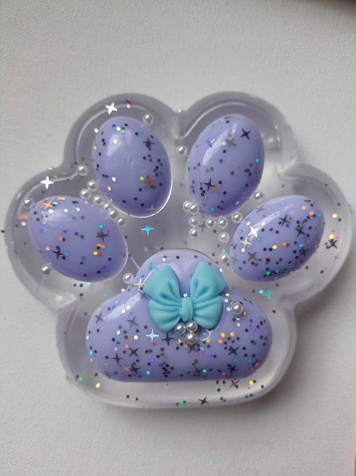 Игрушка сквиш таба лапка котика 12 см