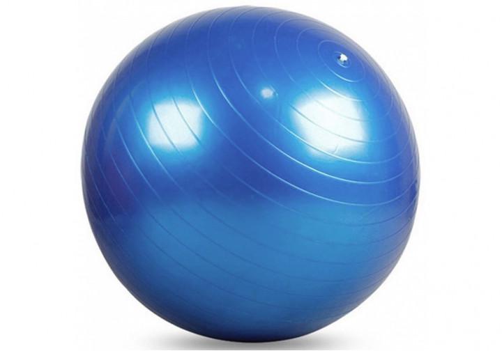 М'яч для фітнеса EasyFit 65 см гладкий антирозрив Синій (EF-3007-BL)