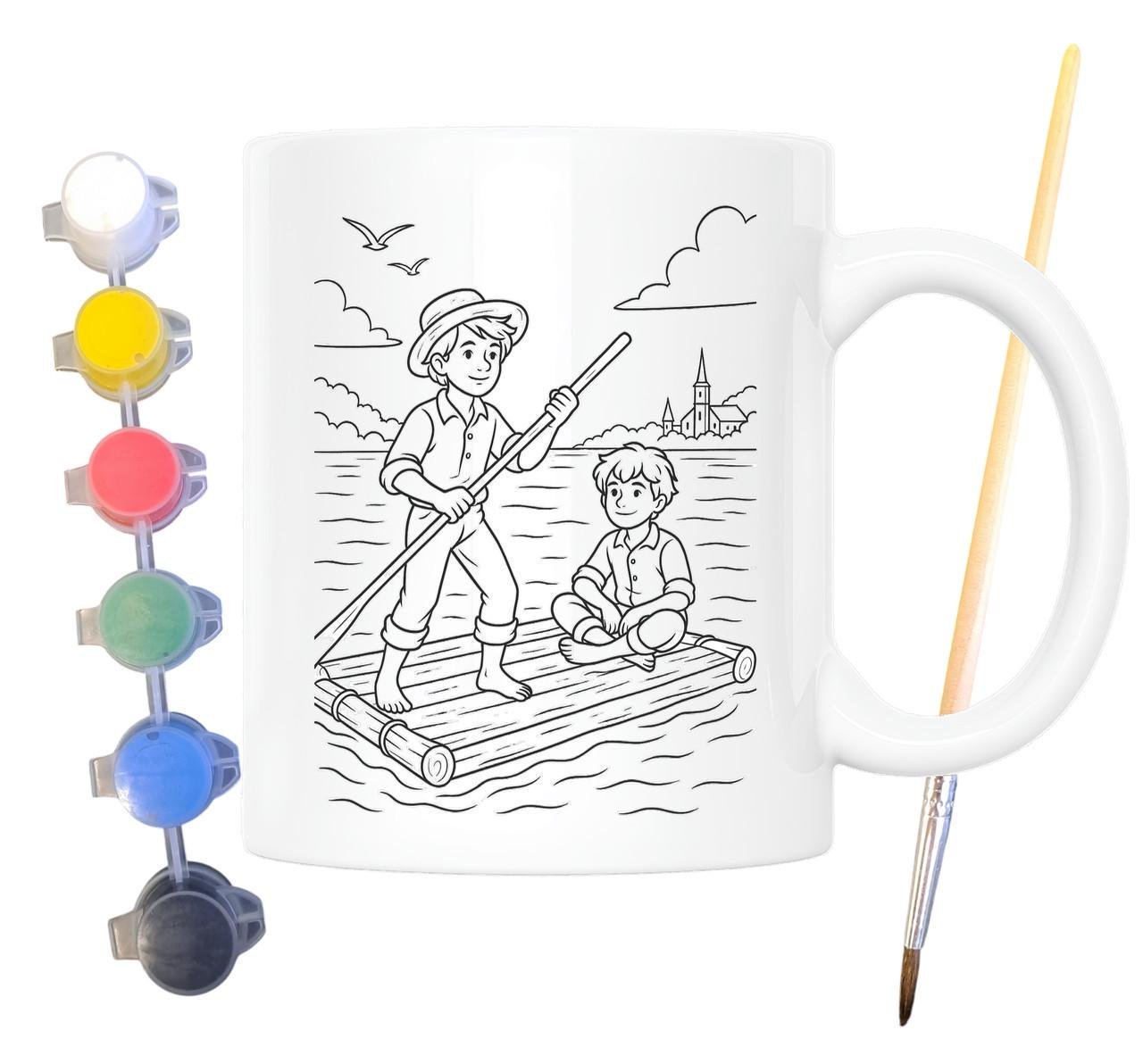 Набір для творчості кружка розмальовка за мотивами Пригоди Тома Сойєра (Марк Твен 330 мл Білий (КР0180) - фото 2 Набір для творчості кружка розмальовка за мотивами Пригоди Тома Сойєра (Марк Твен 330 мл Білий (КР0180) - фото 2