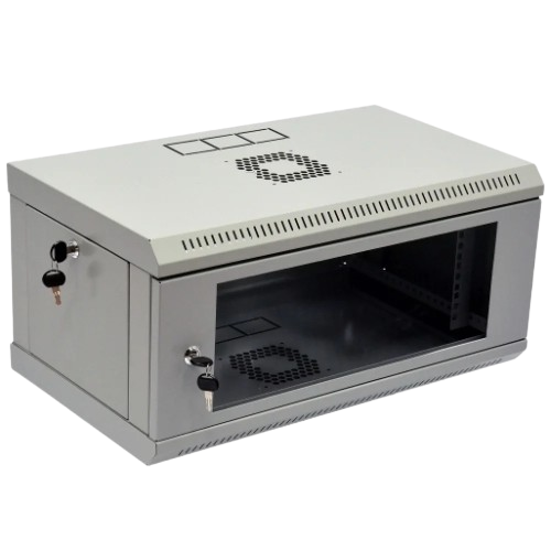 Телекоммуникационный шкаф 19" 4U 600x350 мм с акриловым стеклом Серый (32709280)