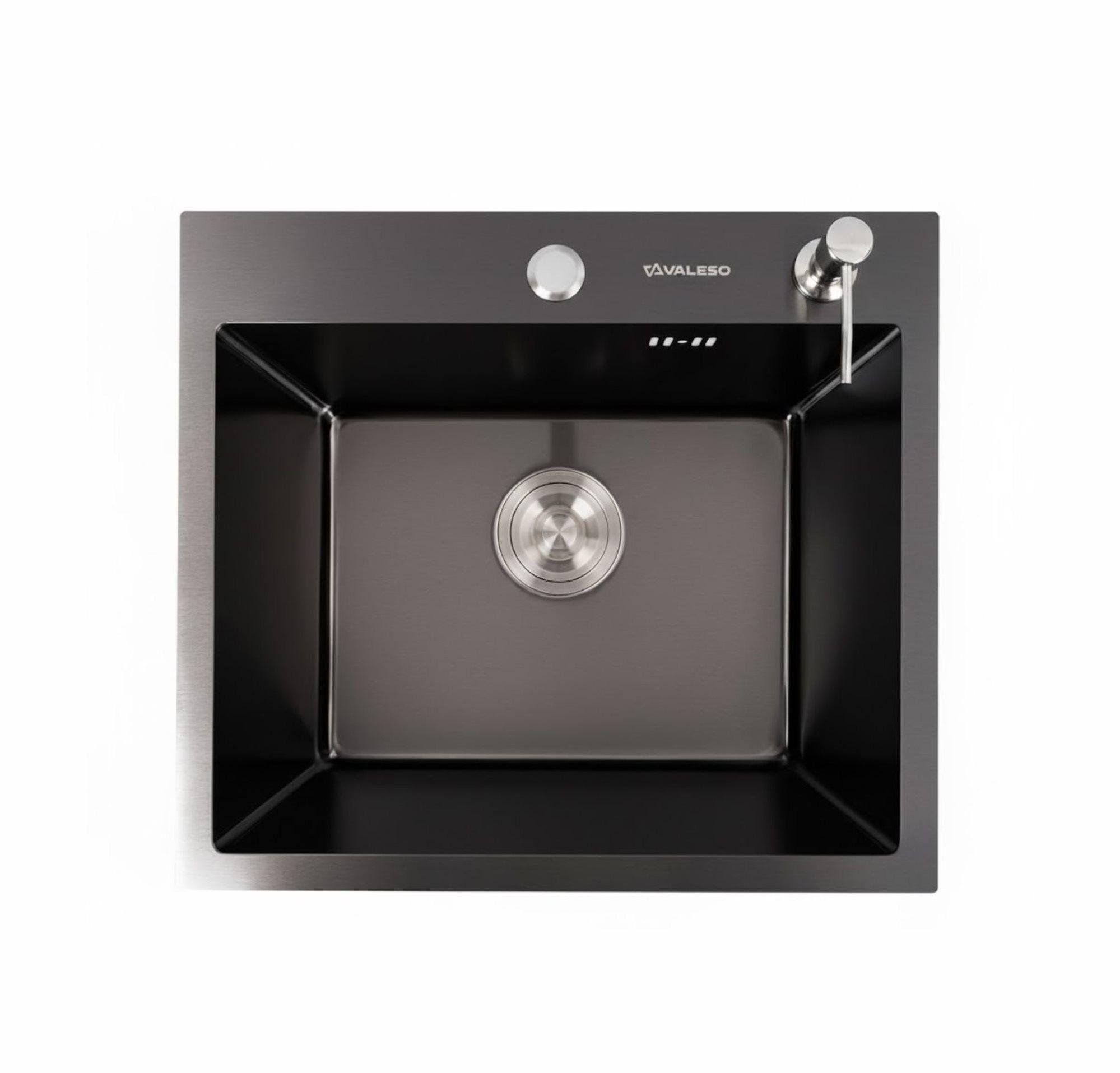 Мойка к 50х45 PVD Valeso Черный (3,0/1,5)
