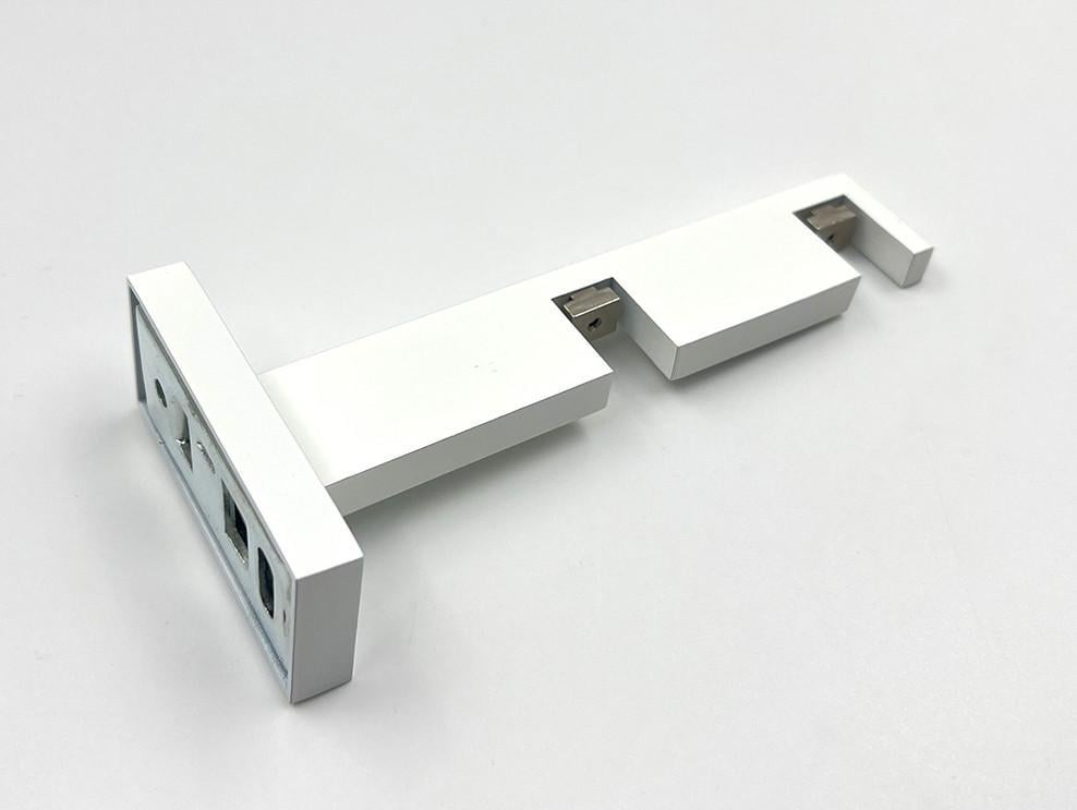 Кронштейн Quadrum Скарлайн подвійний 8-14 см Білий глянець - фото 1