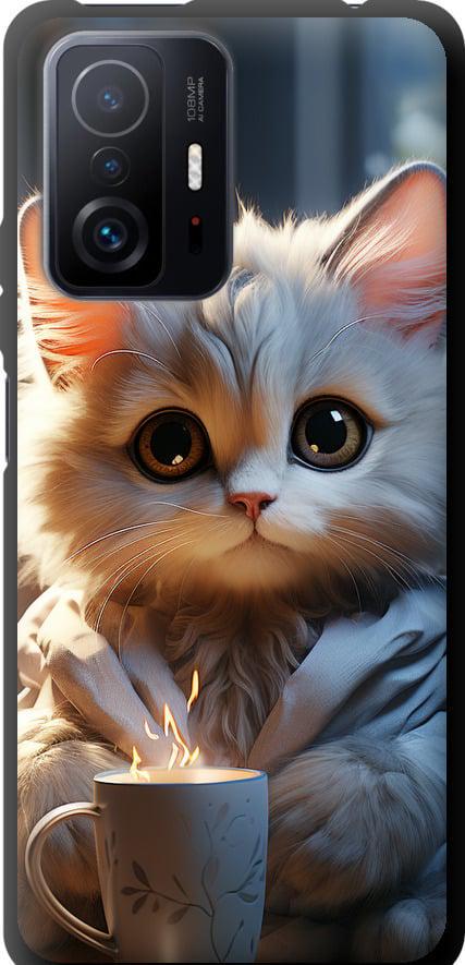 Чехол на Xiaomi 11T Pro White cat (5646b-2552-42517)