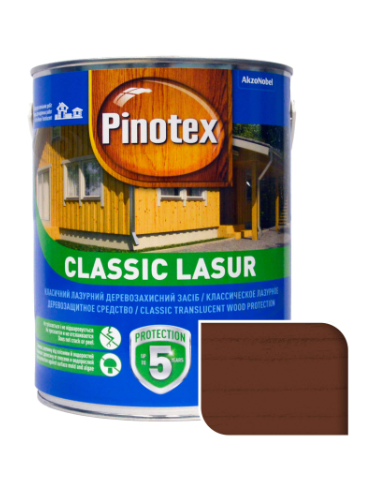 Средство деревозащитное Тиковое дерево Pinotex Classic Lasur 3 л (5308984)