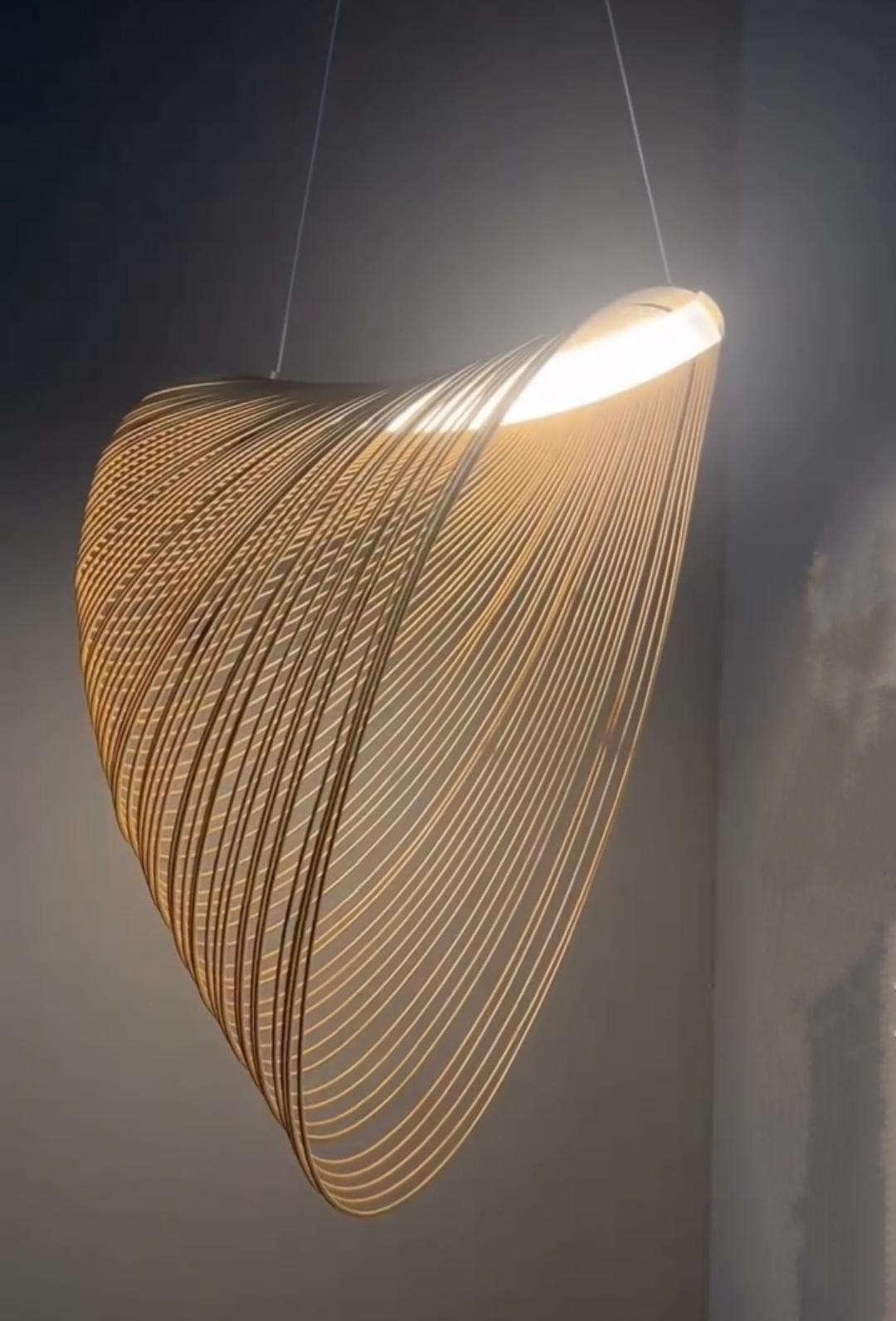 Підвісний світильник сучасний дизайнерський "Спіраль світла" (8040-600)