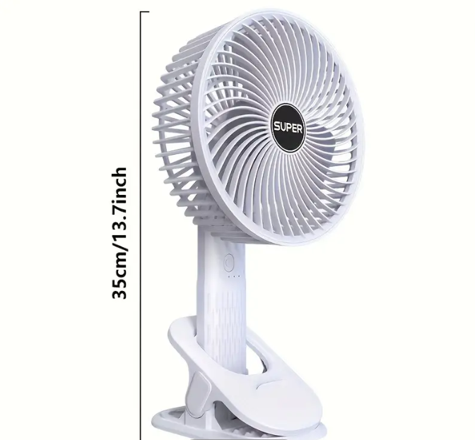 Вентилятор із затискачем для столу бездротовий USB 4 швидкості (2479517796) - фото 4