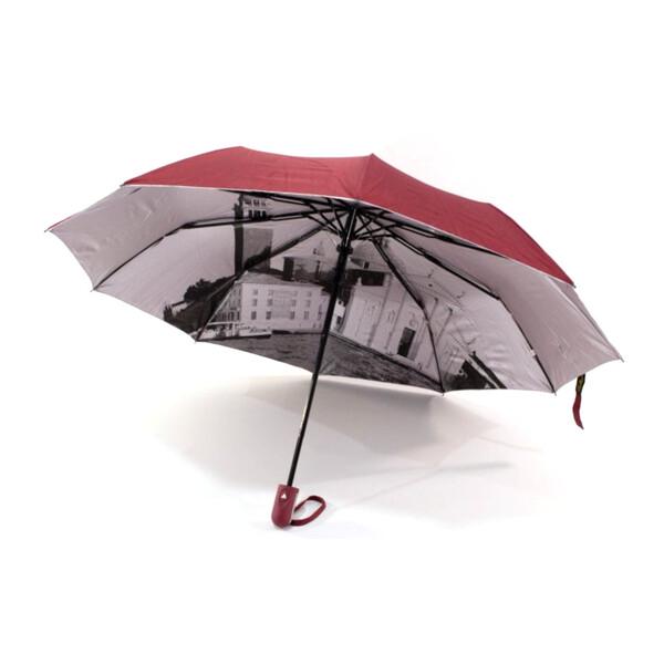 Женский зонт Bellissimа полуавтомат 10 спиц антиветер Бордовый (59728)