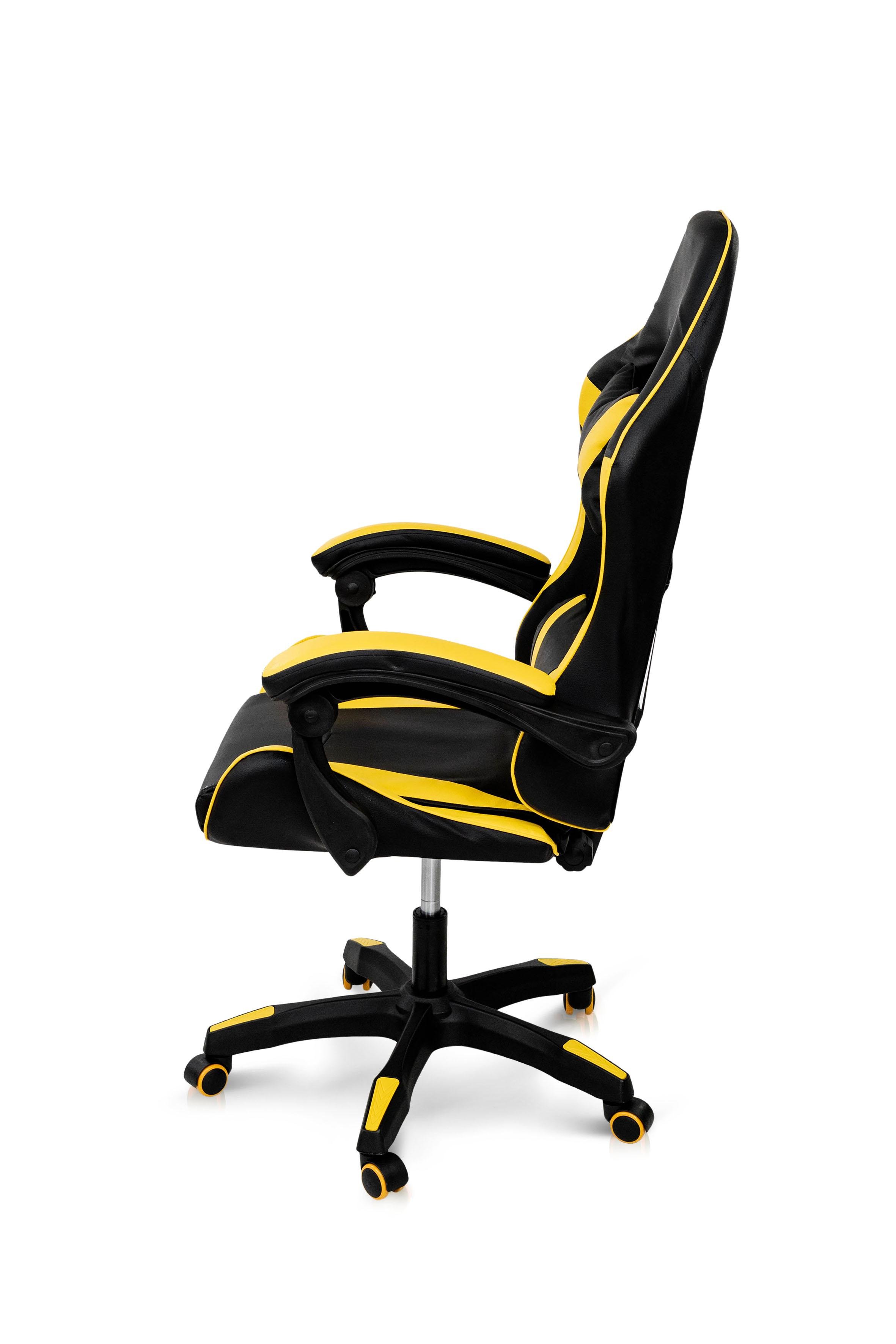 Крісло геймерське Мікс Меблі Слім механізм газліфт Чорний/Жовтий (А0055759) - фото 3 Крісло геймерське Мікс Меблі Слім механізм газліфт Чорний/Жовтий (А0055759) - фото 3