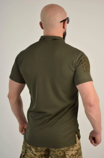 Футболка-поло чоловіча військова для ЗСУ р. 52 XL Олива хакі (11192267) - фото 8 Футболка-поло чоловіча військова для ЗСУ р. 52 XL Олива хакі (11192267) - фото 8