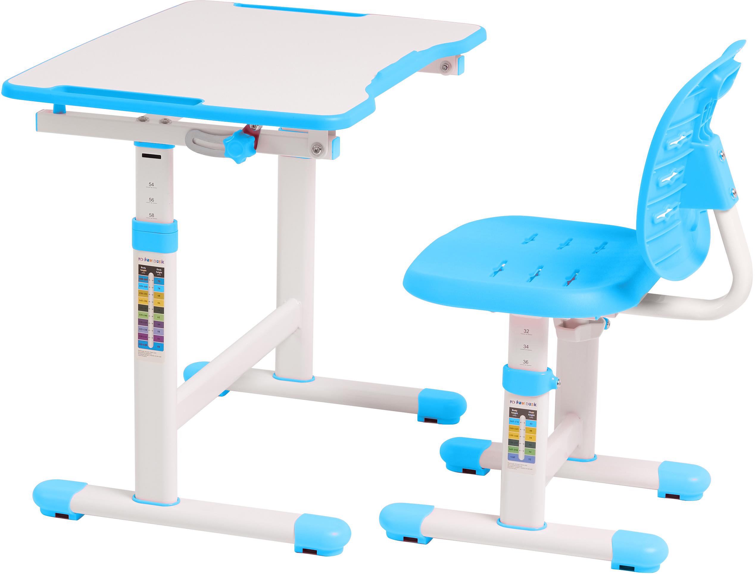 Набір шкільна парта і стілець з регулюванням висоти Fundesk Omino Blue Блакитний - фото 12 Набір шкільна парта і стілець з регулюванням висоти Fundesk Omino Blue Блакитний - фото 12