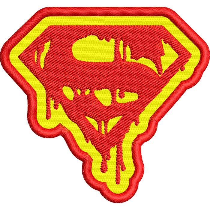 Нашивка патч Кровавый Логотип Супермен Superman 7,5x7 см (20730509)