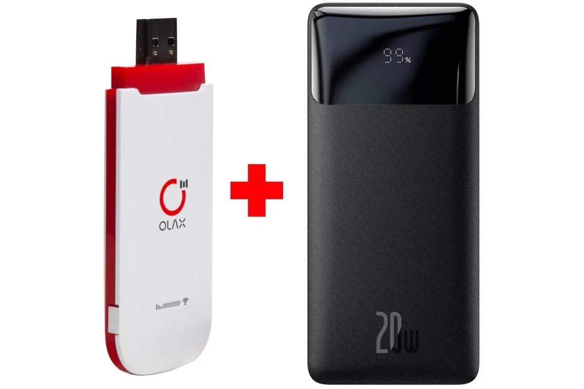 Модем Olax 3G/4G USB Wi-Fi U90H + Powerbank 10000 мАч - фото 3