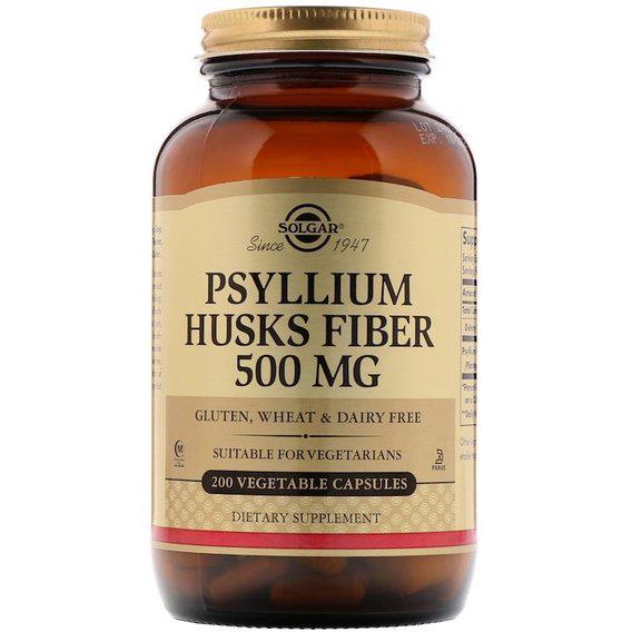 Клітковина Solgar Psyllium Husks Fiber 500 мг 200 Veg Caps (SOL-02315)